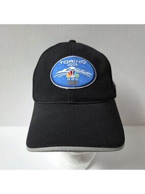 Vintage 2006 Torino Olympics NBC Sports Hat Cap Strapback Black Nike Dri-Fit NEW